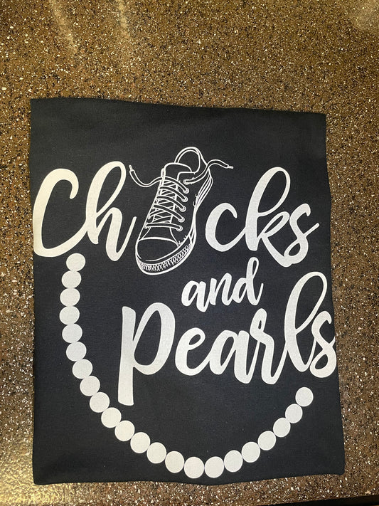 Chucks and Pearls t-shirt